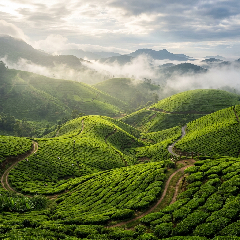 Tea Plantation Walk in Munnar
